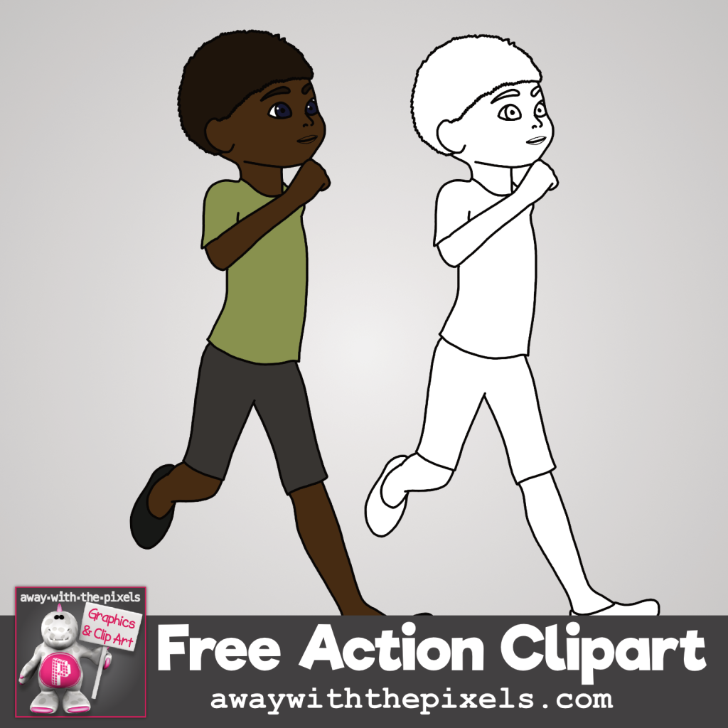 Boy Running – Free Clipart for Teachers – Away With The Pixels
